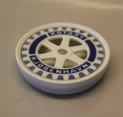 Bing & Grøndahl B&G Reklame skål  med låg 13.5 cm Rotary Kjøbenhavn