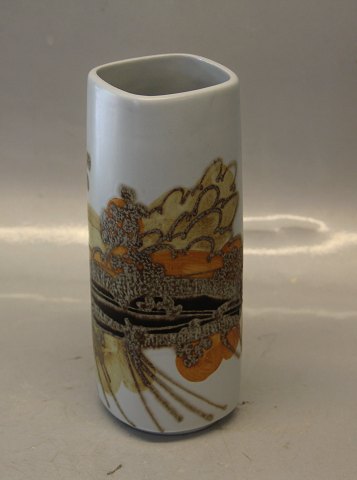 Aluminia kunstfajance 962-3763 Vase 20 cm Ellen Malmer  Siena, Aluminia 1975