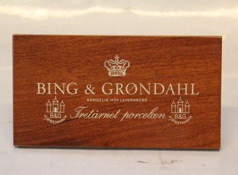 Bing & Grøndahl Træskilt 7 x 13 cm 