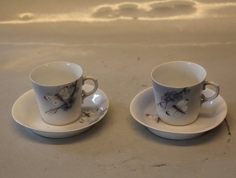 Art Nouveau  Kongelig Dansk 2322-9093 Mokkakop 5,5 cm underkop 11 cm (14-37?)Sommerfugl