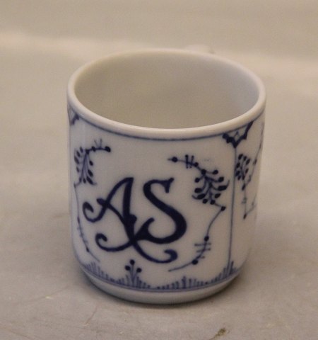Kongelig Dansk Porcelæn Musselmalet 2146-1 Kop 5,5 x 5.5 cm cylinderformet (447), tyk. Hank som 2091 - ingen underkop. Med LOGO AS