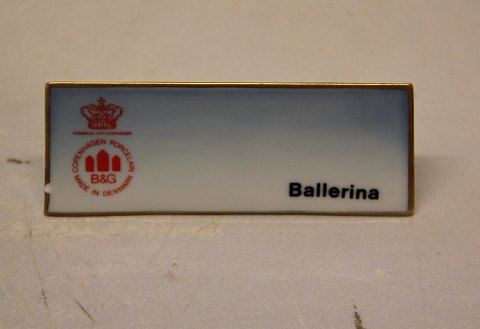 Bing & Grøndahl Reklame Skilt for Ballerina  ca 4 x 10 cm