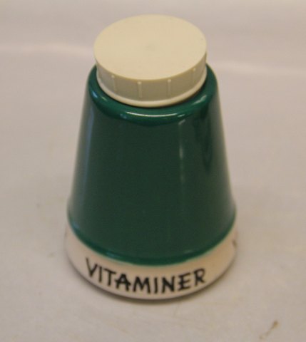 "Vitaminer"  9.5 cm, Grøn   Krydderikrukker og køkkenkrukker fra Kronjyden Randers 