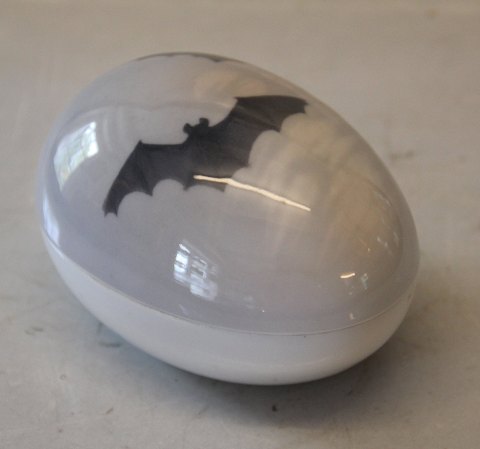 Kongelig Dansk 1251-658 Kgl. Bonbon skål med flagremus på låg 9.5  x 14 cm Pre 1923 (Underdel 1112-658)