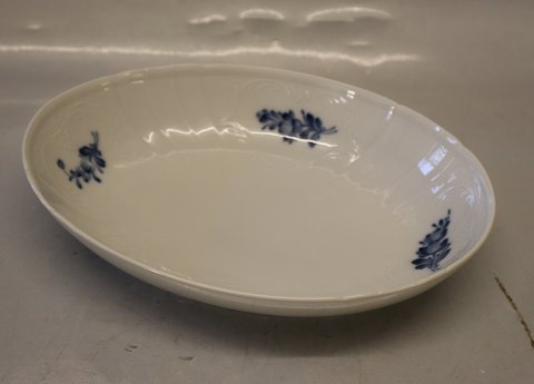 10-12052 Oval skål 24.5 x 19 cm Kongelig Dansk Porcelæn Blå Blomst Juliane Marie