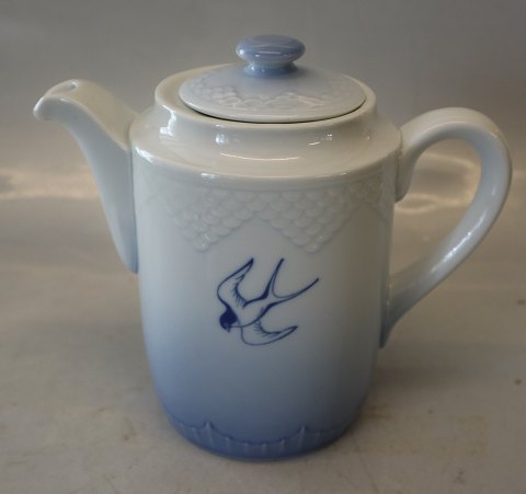 1050 Kande 14.5 cm (822) med Måge logo Bing & Grøndahl  Blå tone eller musling Hotelporcelæn 