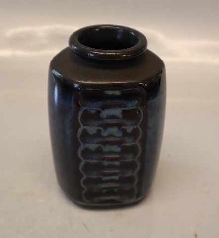 Soeholm 3321 Blue Vase 11 cm EJ 64 Series Design Einer Johansen - Bornholmsk Retro Keramik fra Søholm