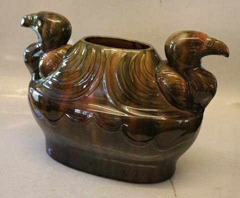 Ørnevase - lertøj grønlig lustreglasur 22 x 30 x 15 cm Karl Hansen Reistrup for 
Kaehler