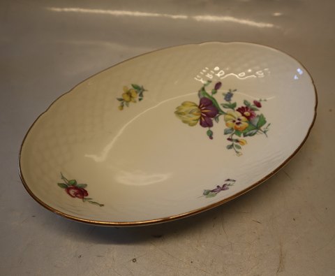 039 Oval kageskål 24 cm B&G Saksisk Blomst - Creme