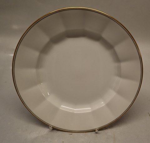 Palace 8550-1536 Luncheon plate 22 cm (621) gold & grey lines Angular Royal Copenhagen Tableware (Palads)