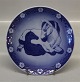 Royal Copenhagen Plate  1984 RC Mother horse and Her Young one (Foal) 15.5 cm