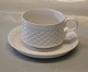 305 Coffee cup, 1.5 dl & saucer Palet, White - cordial  Nissen Kronjyden B&G Quistgaard  Stoneware 