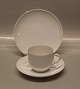 Form 643 white smooth B&G Porcelain Cup & saucer 102 and sideplate 028 a