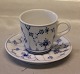 Blue Fluted Danish Porcelain 051-052-1 Espresso cup 6 x 6 cm 9 cl  051 saucer 11.4 cm 052 (1021119)