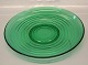 Broksø, Holmegaard presset glas 1938-1941, designet af Jacob E Bang Grønt fad 29 
cm