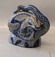 Unique 1923 Knud Kyhn Hedgehog and snake ca 19 x 21 cm Blue Glaze Royal Copenhagen Art Pottery 