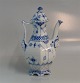 1030-1 Lille kaffekande 21,5 cm Kongelig Dansk Porcelæn Musselmalet Helblonde 